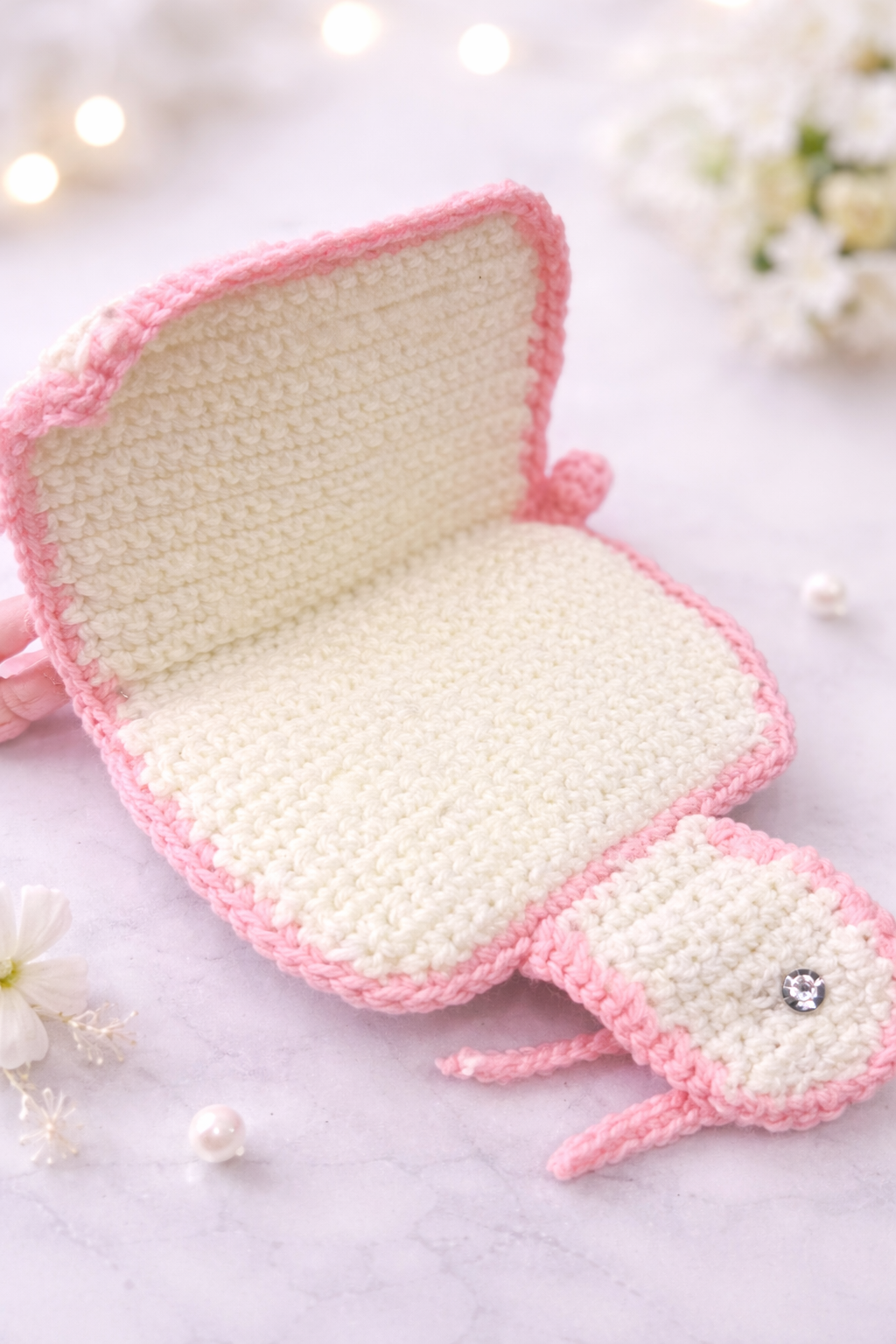 Pink Bow Wallet/ Card Holder