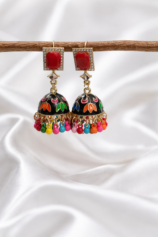 Meenakari jhumka