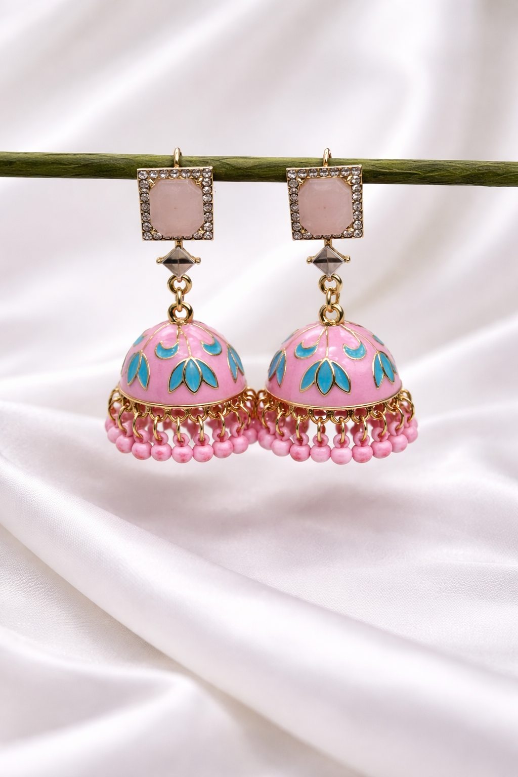 Meenakari jhumka