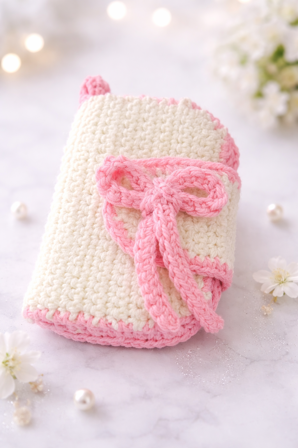 Pink Bow Wallet/ Card Holder