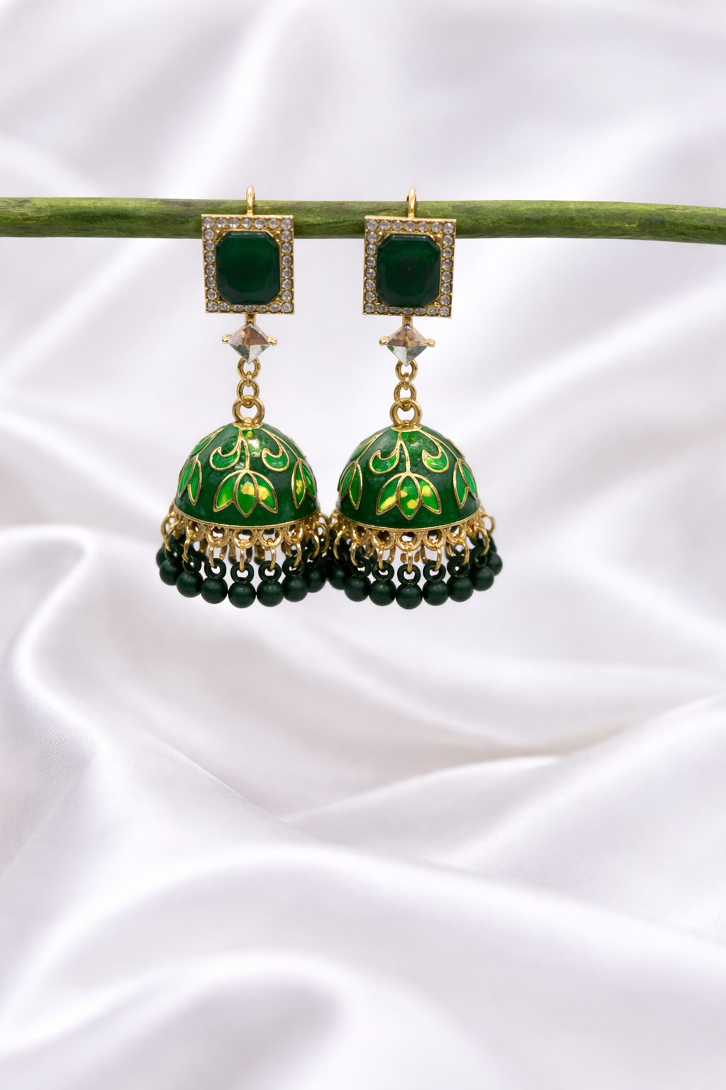 Meenakari jhumka